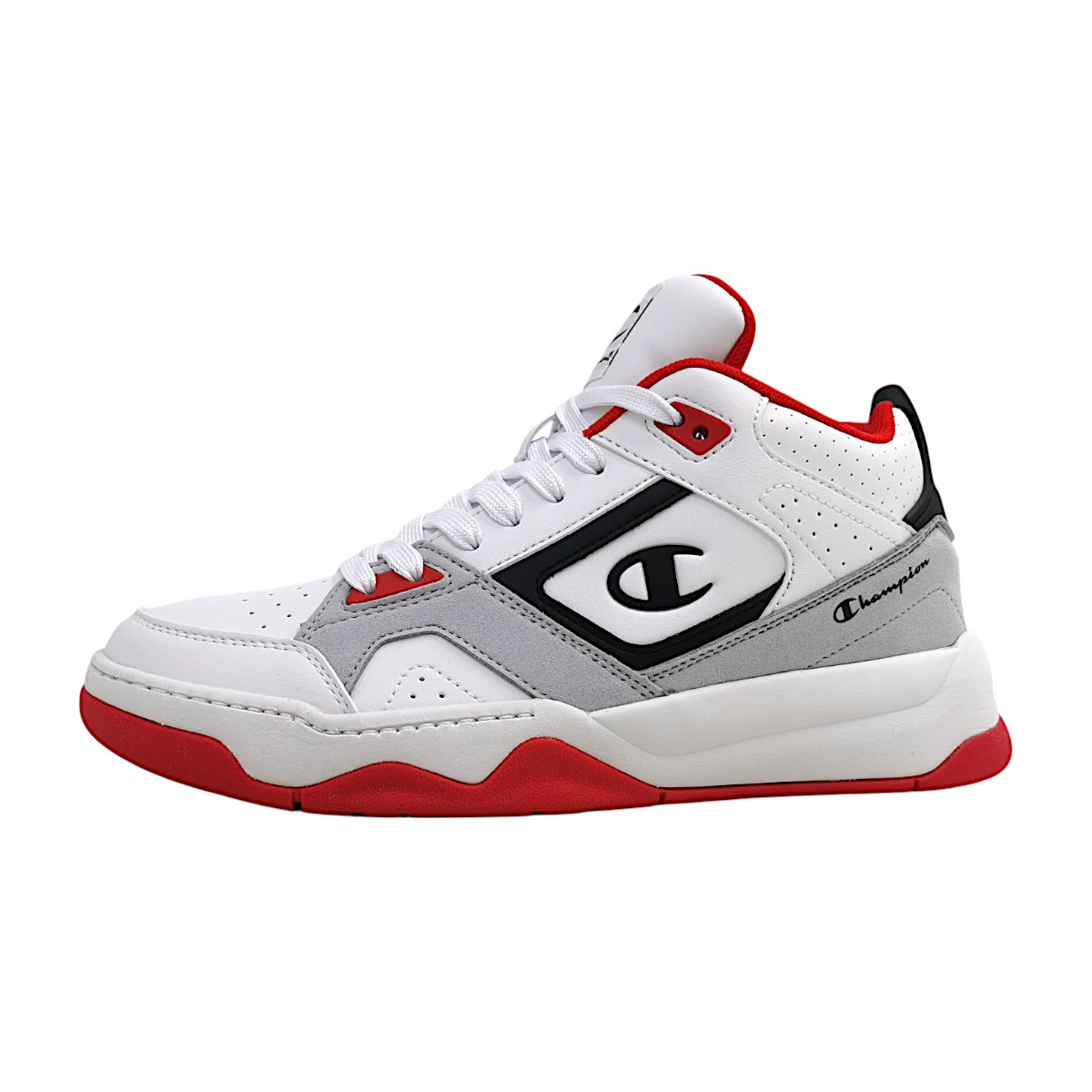 Champion Overtime Mid Sportschuhe Herren Sneaker sportlicher Schnürer Weiß Freizeit Champion Overtime Mid Sportschuhe Herren Sneaker sportlicher Schnürer Weiß Freizeit