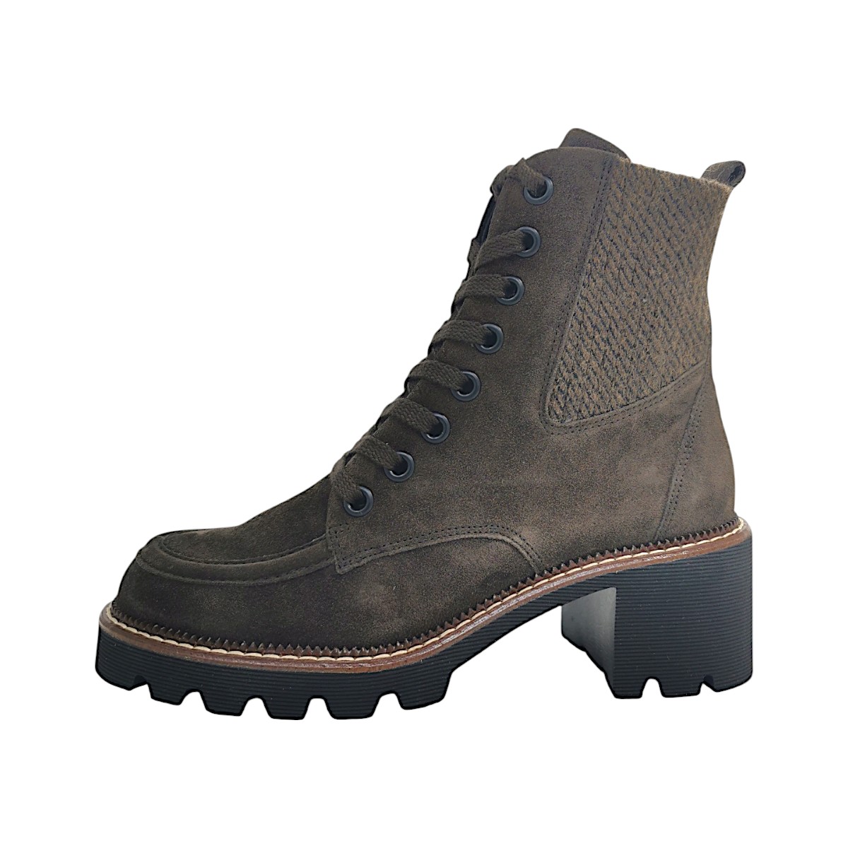 Paul Green Damenschuhe Schnürstiefel Braun Freizeit
