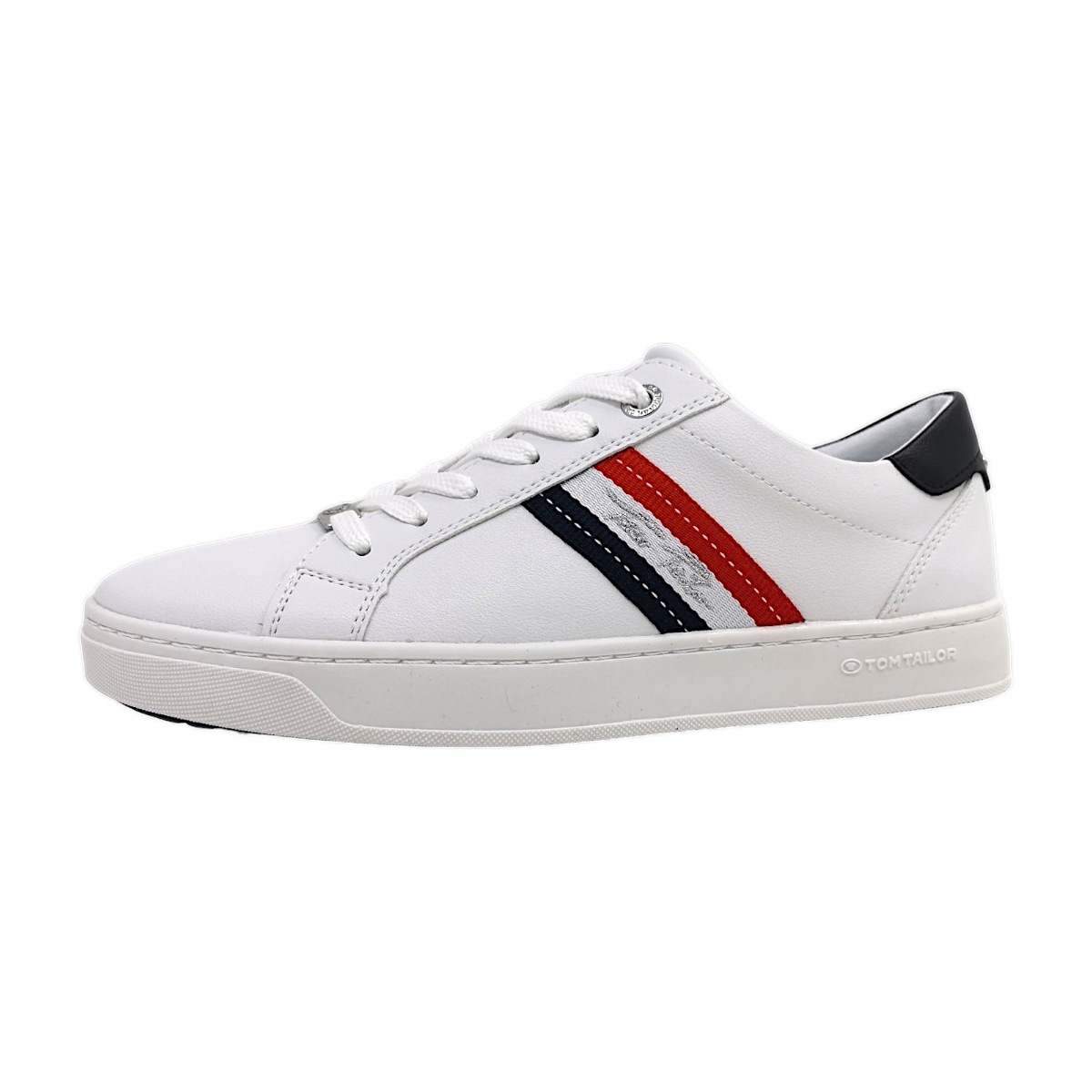 Tom Tailor Damenschuhe sportlicher Schnürer Weiß Freizeit