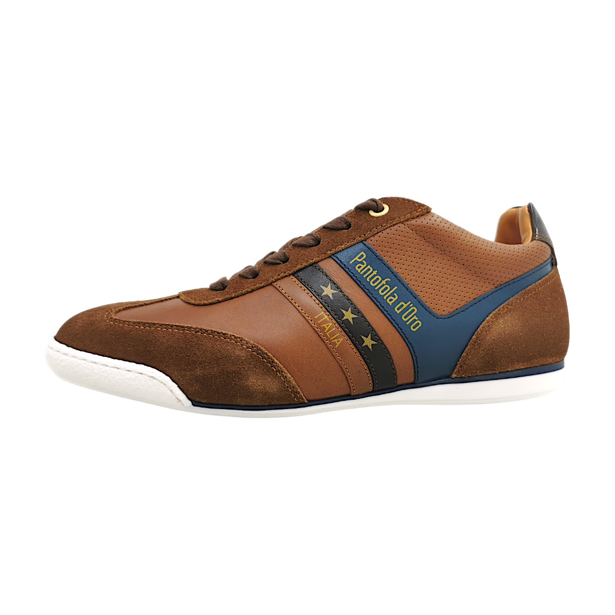 Pantofola d`oro Vasto Low Herrenschuhe sportlicher Schnürer Braun Freizeit