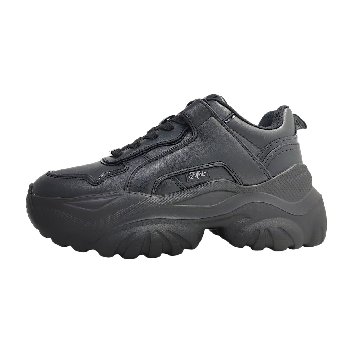 Buffalo Damenschuhe Schnürschuhe Sportive Schwarz Freizeit