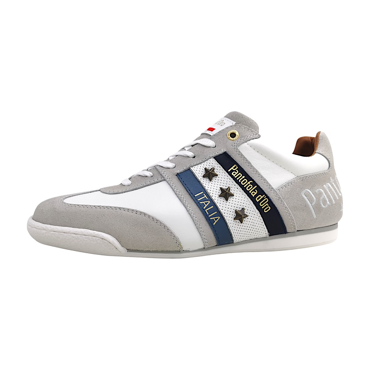 Pantofola d`oro Imola Uomo Low Herrenschuhe Schnürschuhe Weiß Freizeit