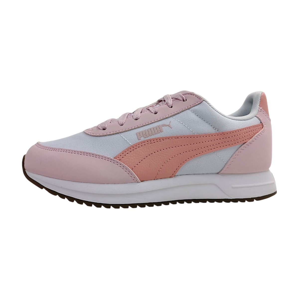 Puma R78 Lightwind Damenschuhe Schnürschuhe Sportive Rosa Freizeit (white/rosy/pink, Gr. 2:7)