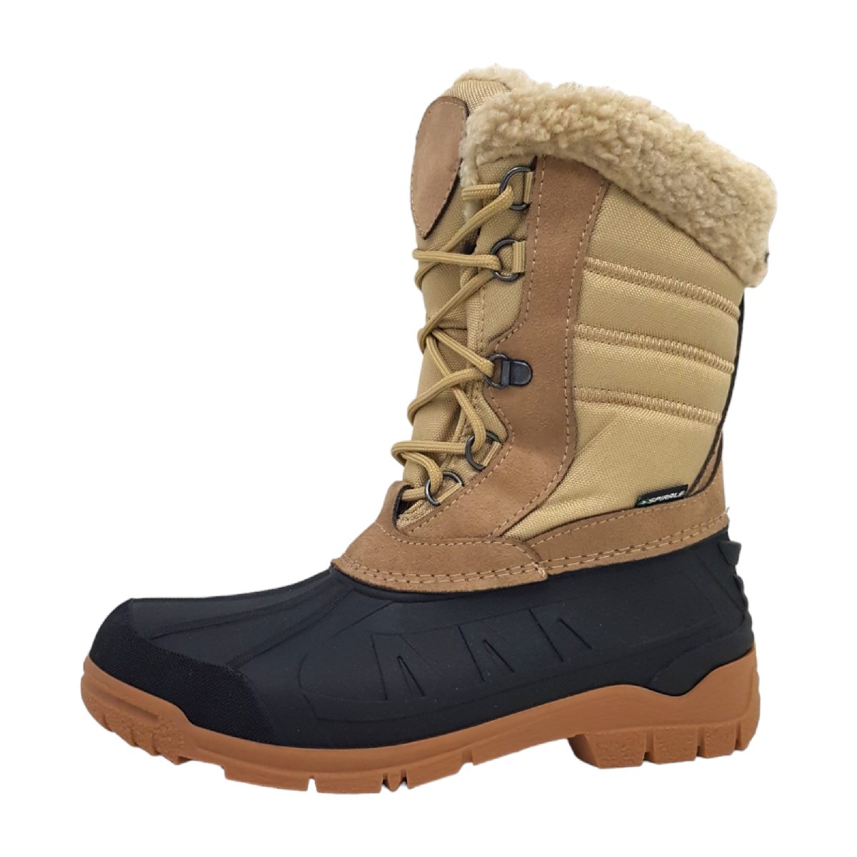 Spirale Damenschuhe Gefüttert Winterstiefel Braun Freizeit