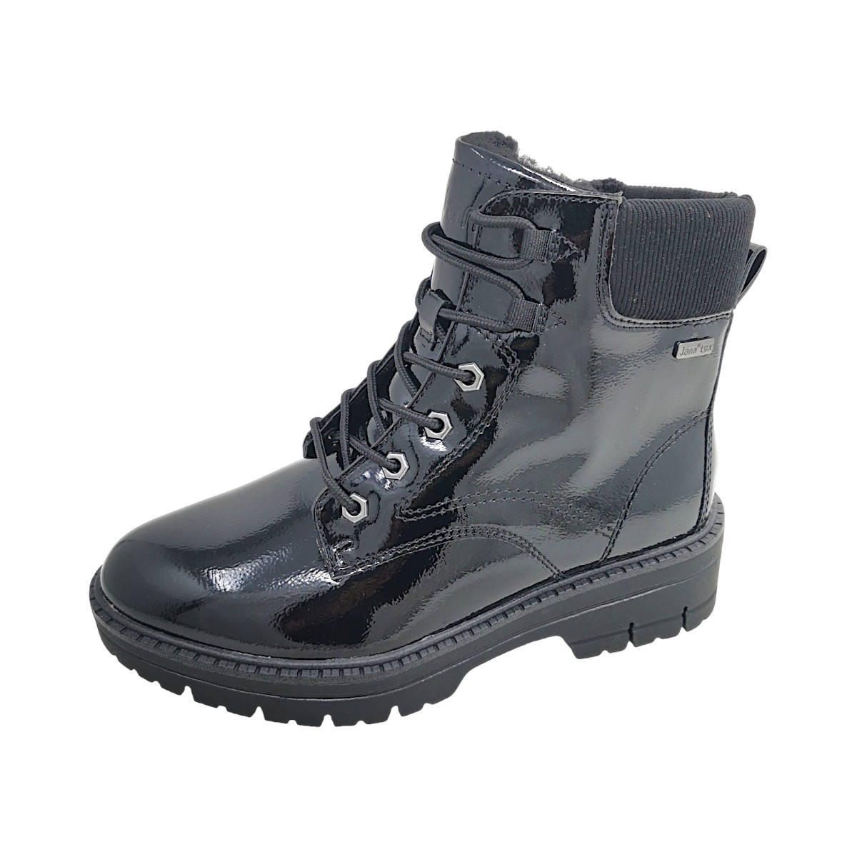 Jana Damenschuhe Schnürstiefel Schwarz Freizeit (Black Patent 018, Größe 40 EU) Jana Damenschuhe Schnürstiefel Schwarz Freizeit (Black Patent 018, Größe 40 EU)