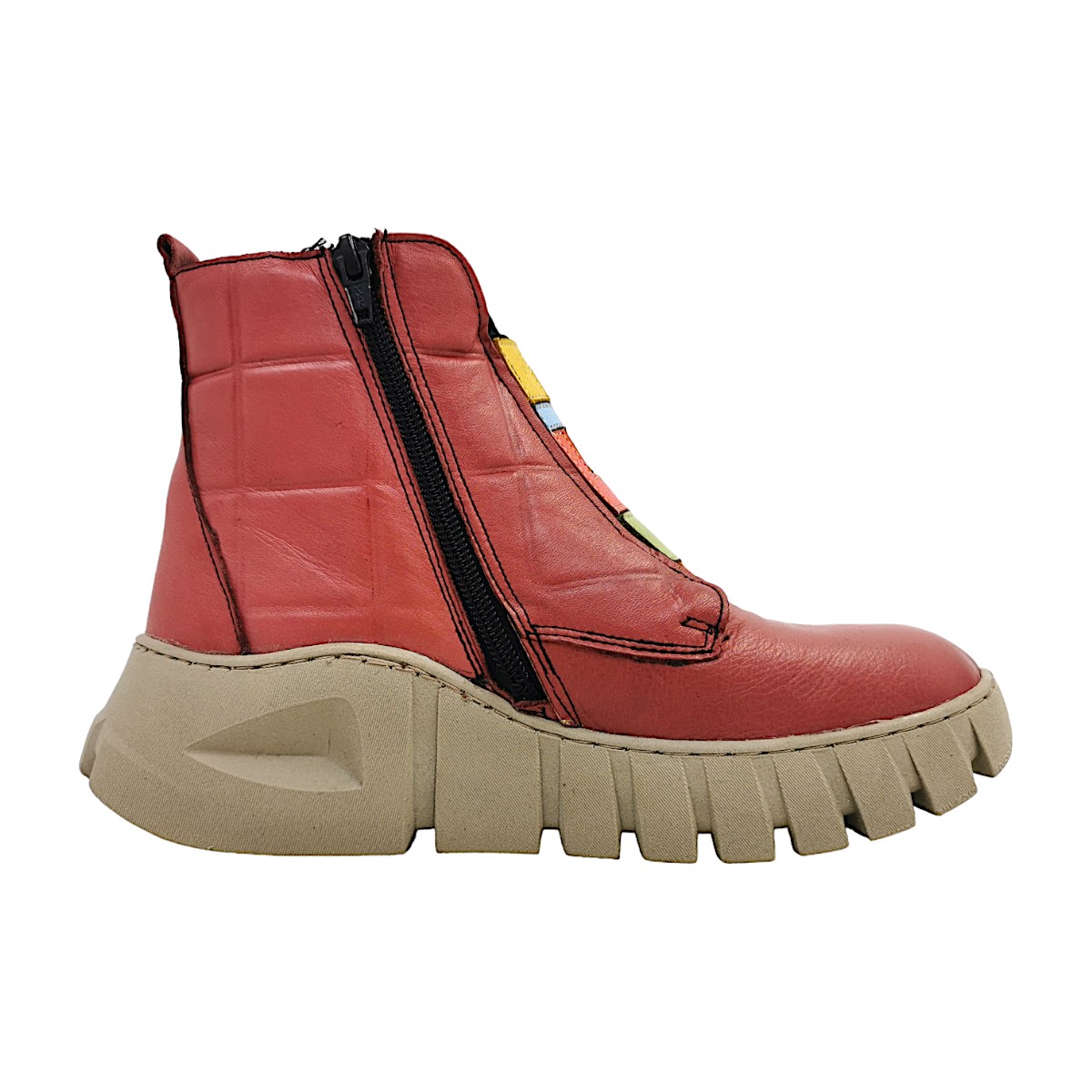 Gemini Anilina Stiefel Damenschuhe Rot Freizeit