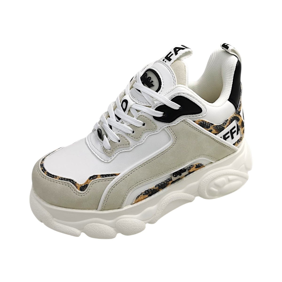 Buffalo 1636680 Weiß white/beige/leo Buffalo 1636680 Weiß white/beige/leo