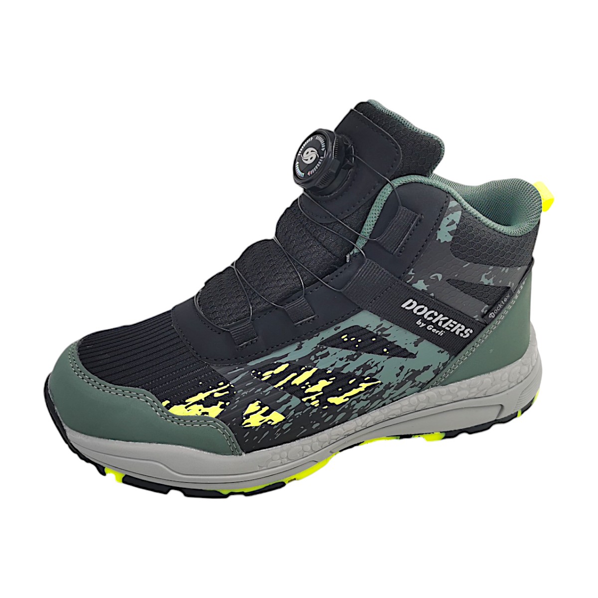 Dockers by Gerli Kinderschuhe Jungen Winterstiefel Grün Freizeit (dkl. grün/schwarz 821, Größe 37 EU)