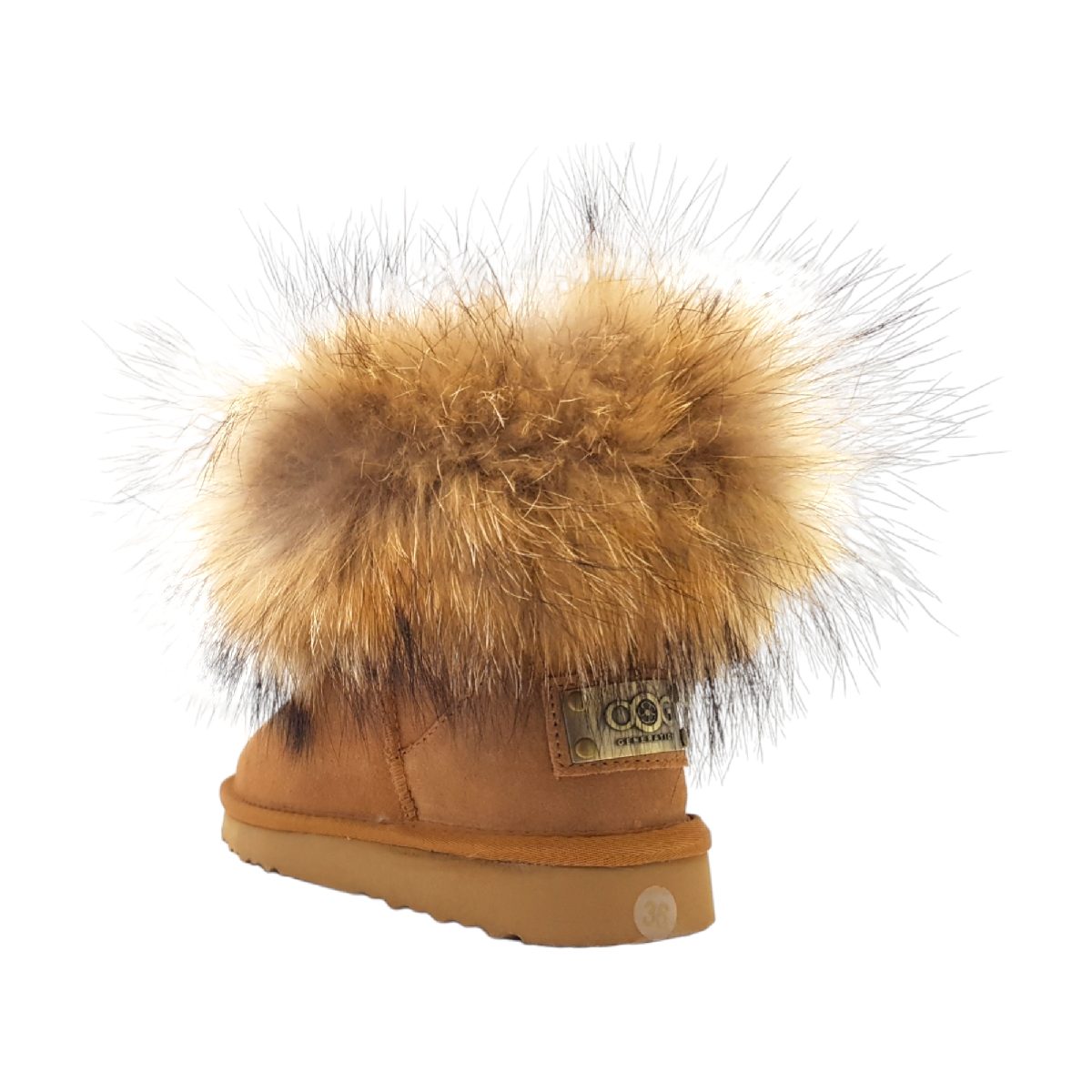 OOG Damenschuhe Stiefel Gefüttert Braun Freizeit (camel, Größe 41 EU)