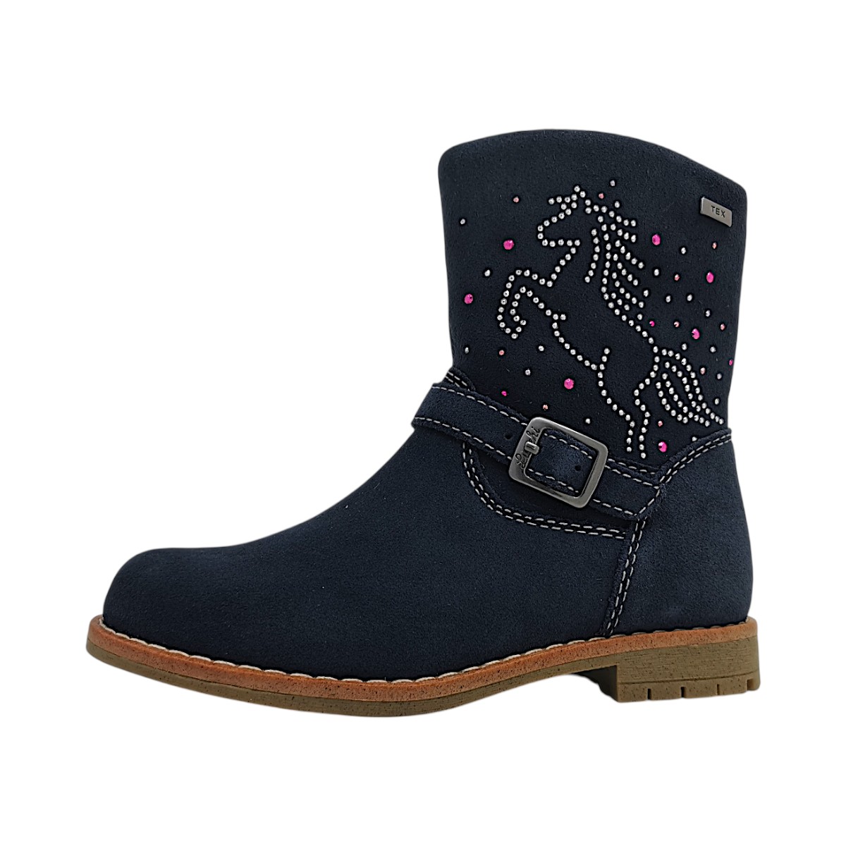 Lurchi Kinderschuhe Mädchen Reißverschluss Stiefel Blau Freizeit