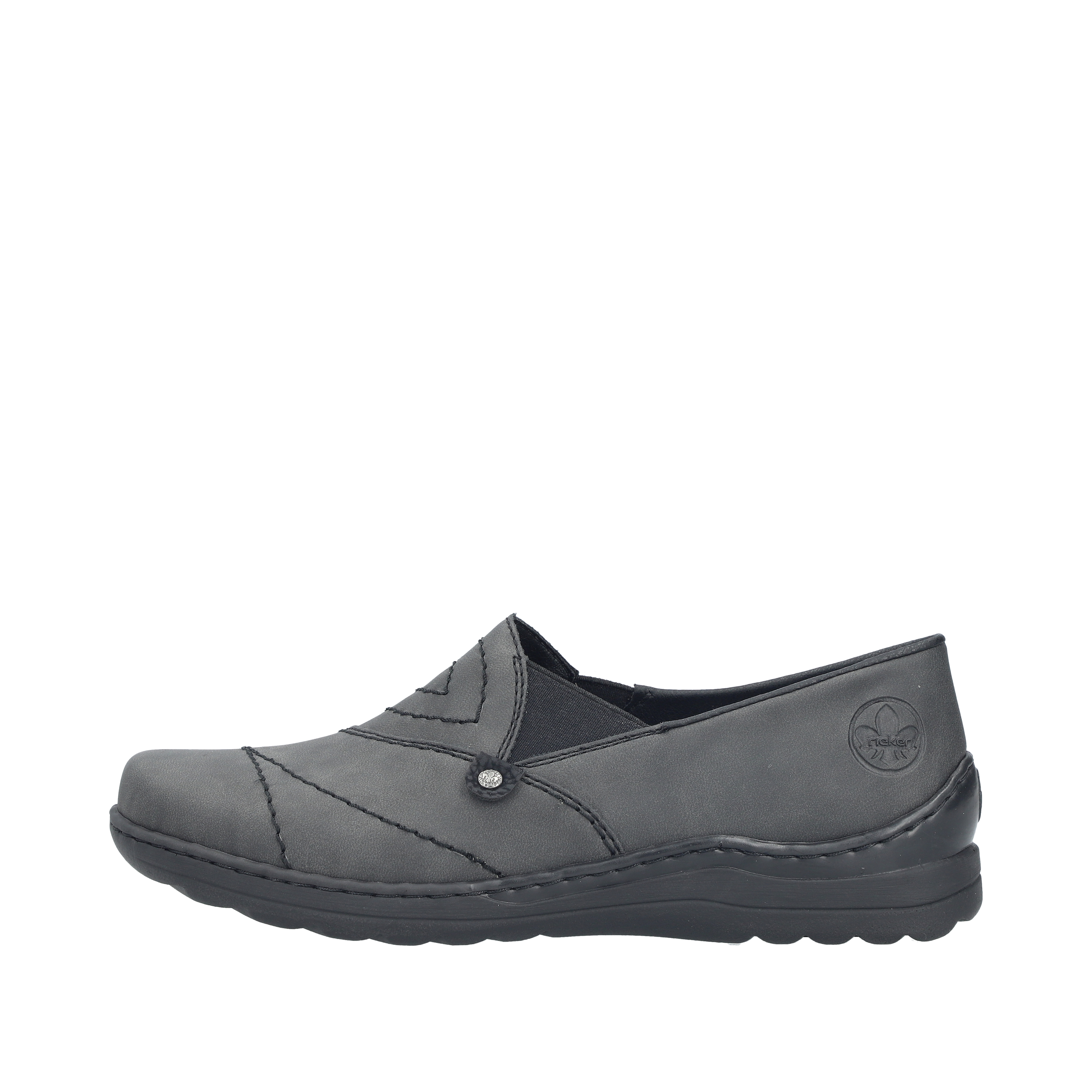 Rieker Damenschuhe Halbschuhe Bequem Slipper Grau Freizeit