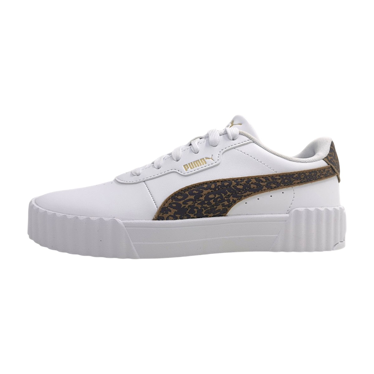 Puma Carina 3.0 Damenschuhe Sneaker Sneaker Weiß Freizeit (white/taupe 02, Gr. 2:7)