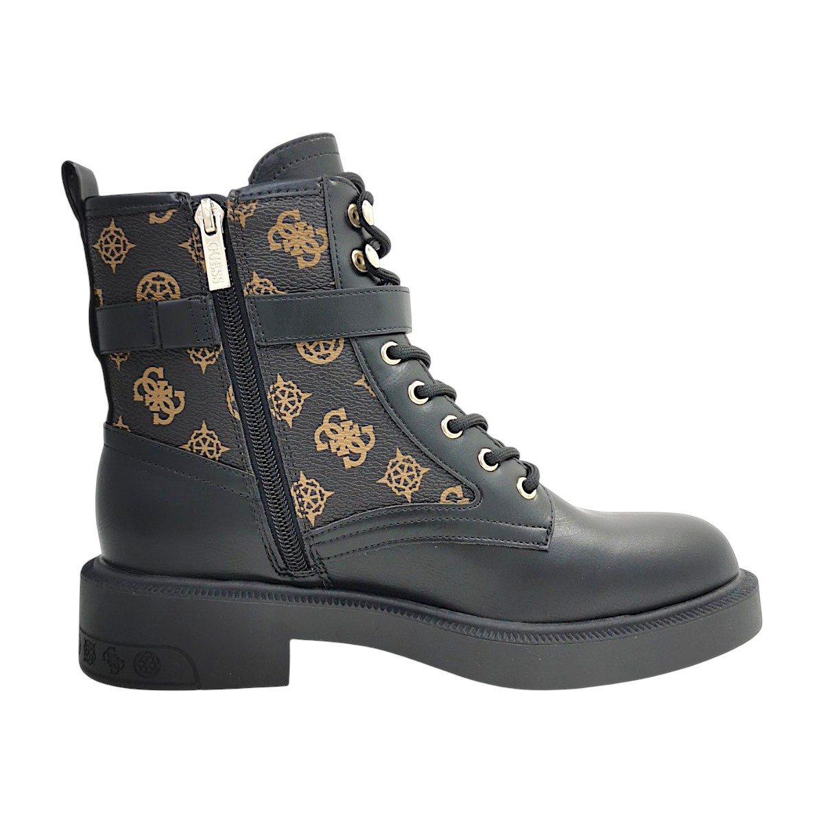 Guess Fellini Damenschuhe Schnürstiefel Schwarz Freizeit (black/brown BLKBR, Größe 39 EU) Guess Fellini Damenschuhe Schnürstiefel Schwarz Freizeit (black/brown BLKBR, Größe 39 EU)