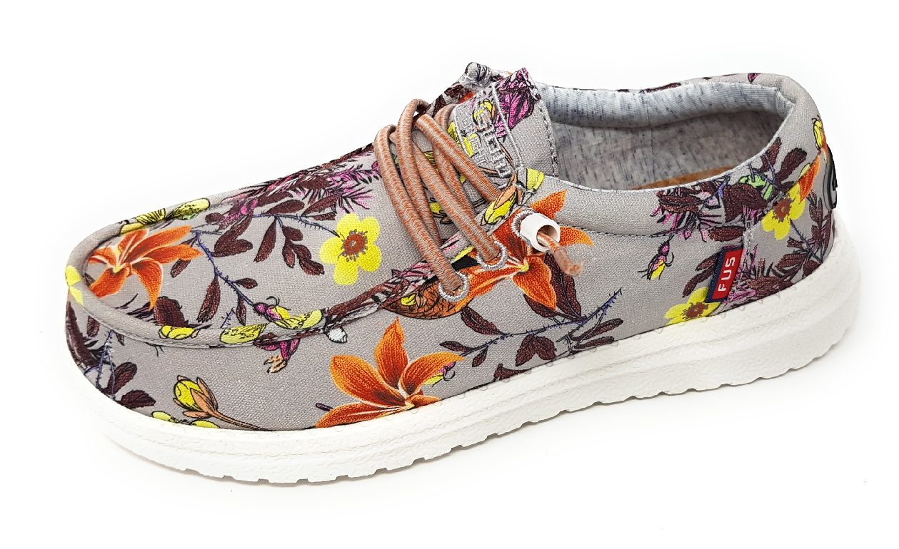 Fusion 2-2-2-0102-9923 Grau Flowers Grey Orange