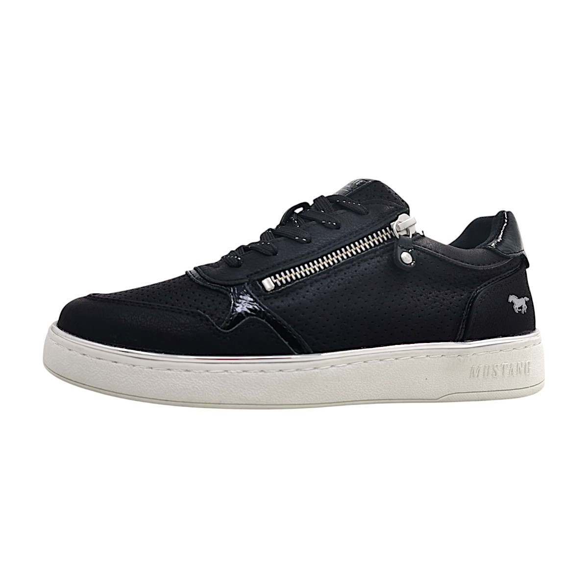 Mustang Damenschuhe sportlicher Schnürer Schwarz Freizeit Mustang Damenschuhe sportlicher Schnürer Schwarz Freizeit