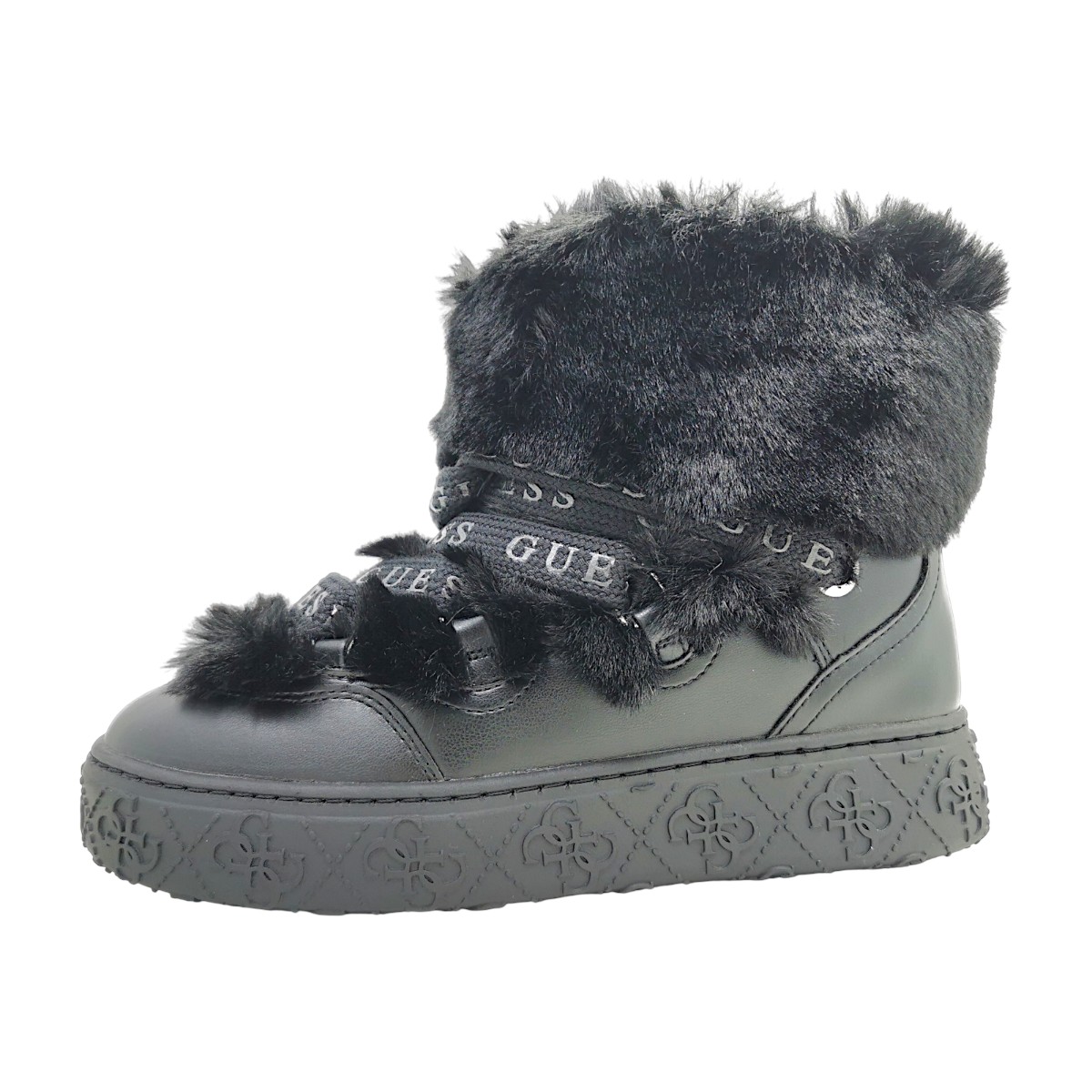 Guess Uneek Damenschuhe Gefüttert Winterstiefel Schwarz Freizeit