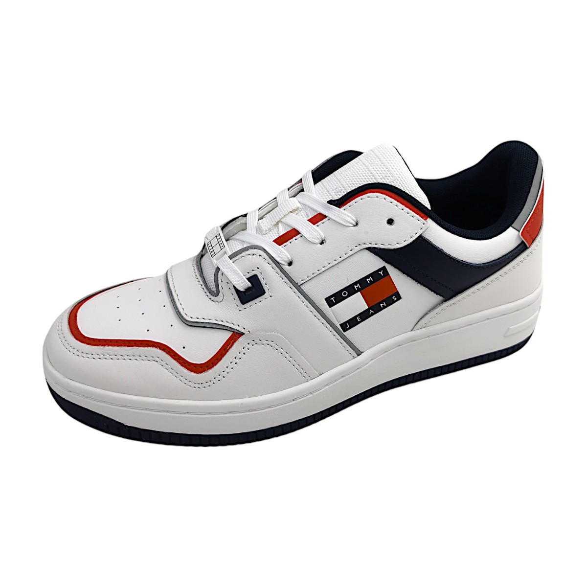 Tommy Hilfiger Basket Cupsole EM0EM01463 XLC S Weiß white blue Tommy Hilfiger Basket Cupsole EM0EM01463 XLC S Weiß white blue