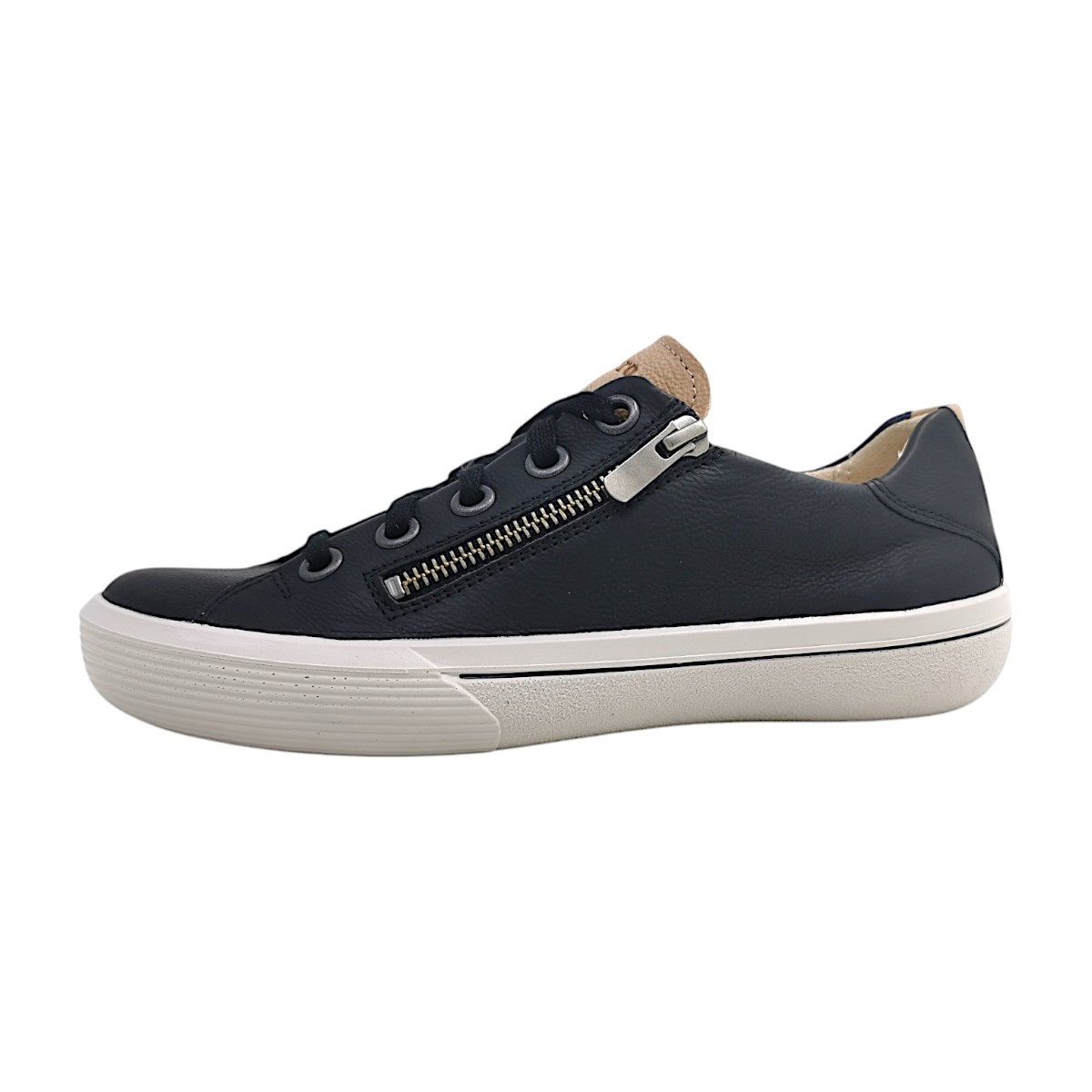 Legero Fresh Damenschuhe sportlicher Schnürer Schwarz Freizeit