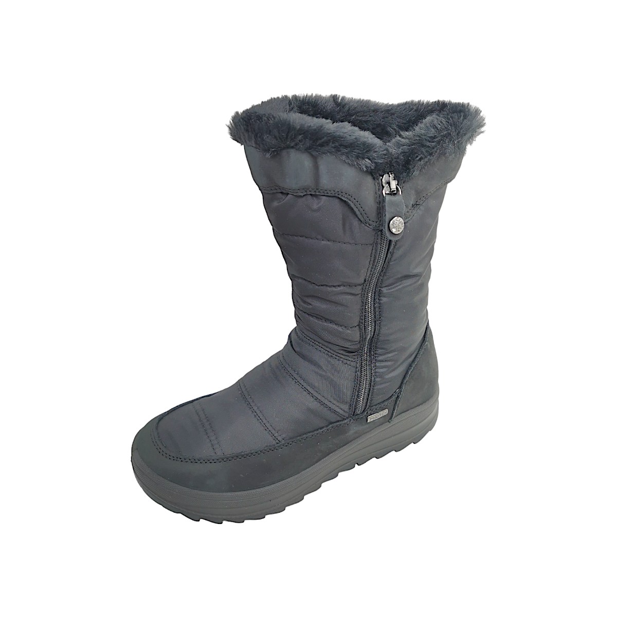 Imac Damenschuhe Stiefel Gefüttert Schwarz Freizeit (011 black, Größe 42 EU)