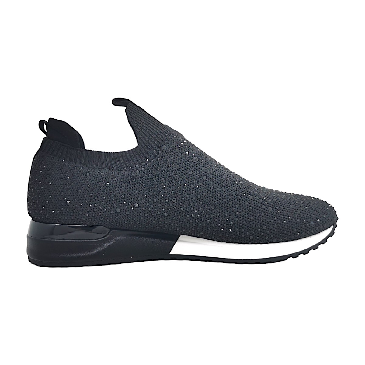 La Strada 2203583-4501 Schwarz black knitted stones