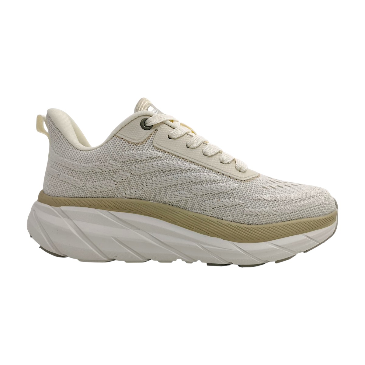 Jane Klain Sportschuhe Damen Trainingsschuhe sportlicher Schnürer Weiß Freizeit (beige, Gr. 1:36)