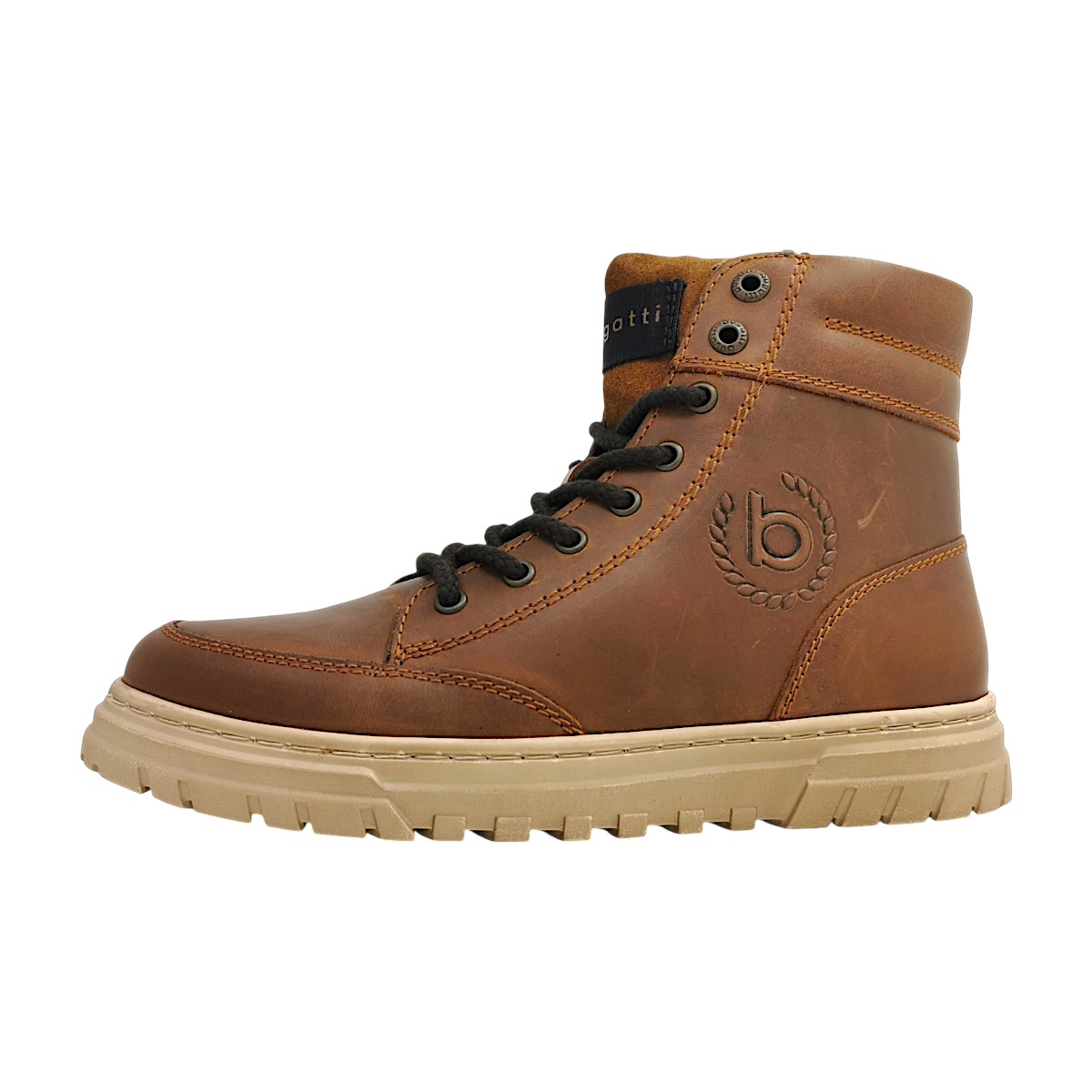 Bugatti Herrenschuhe Warmfutter Schnürstiefel Braun Freizeit (cognac 6300, Größe 41 EU)