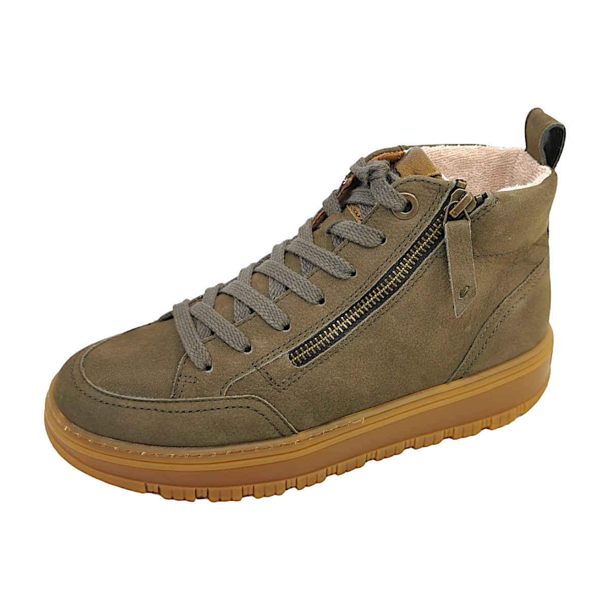 Paul Green Damenschuhe Schnürstiefel Grün Freizeit (016 Military, Größe 41 EU)