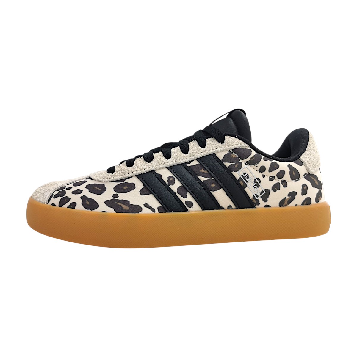 adidas VL Court 3.0 Damenschuhe Sneaker Beige Freizeit (linen/black, Gr. 2:6)