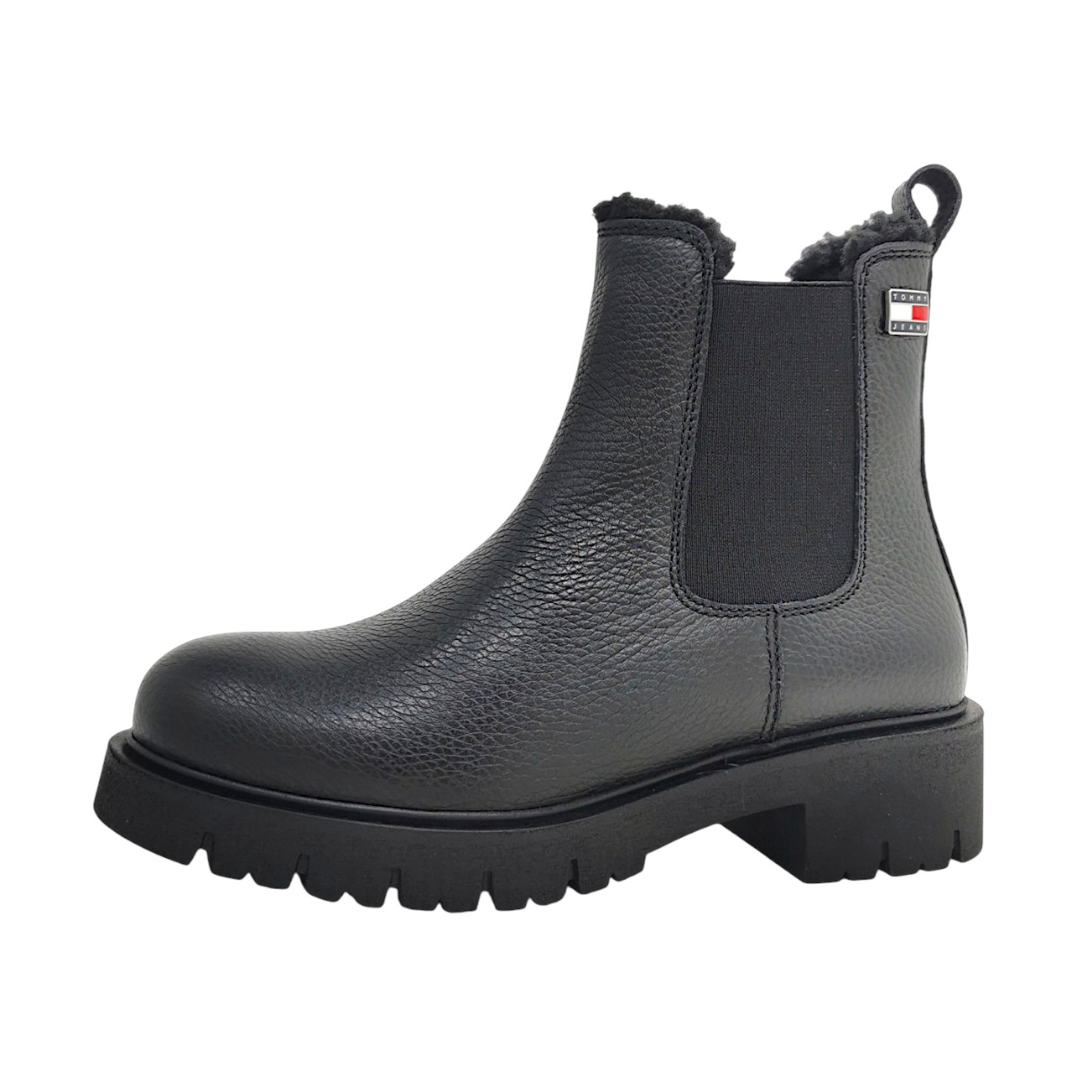 Tommy Hilfiger TJW Cleated Chelsea Boots Reißverschluss Stiefel Schwarz (black BDS, Gr. 1:37)