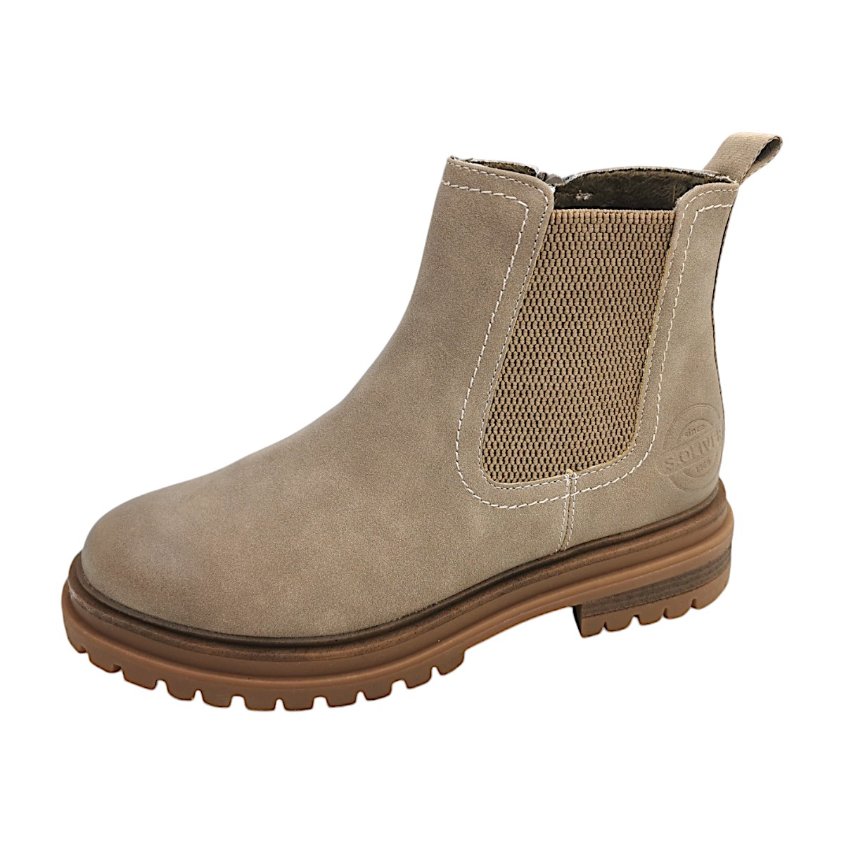 s.Oliver Damenschuhe Stiefel Grau Freizeit (341- Taupe, Größe 40 EU)