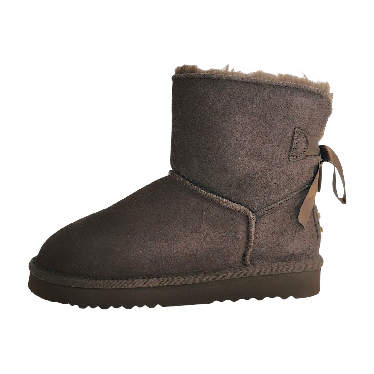OOG Damenschuhe Gefüttert Schaftstiefel Braun Freizeit