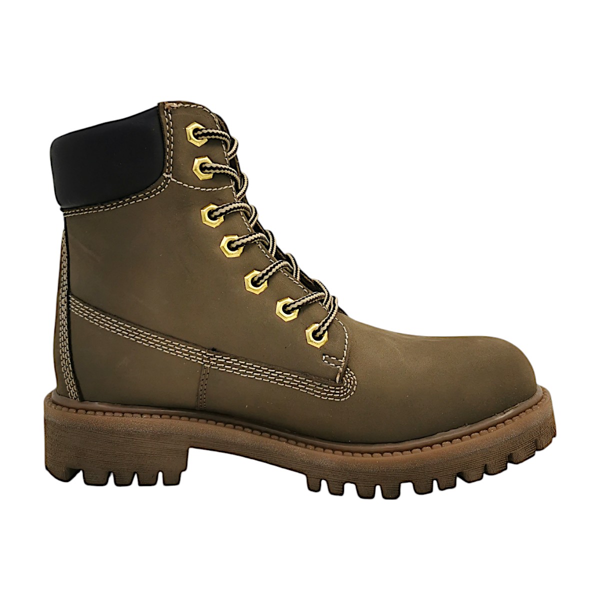 Extim Damenschuhe Schnürstiefel Braun Freizeit (5821 Taupe, Größe 40 EU)