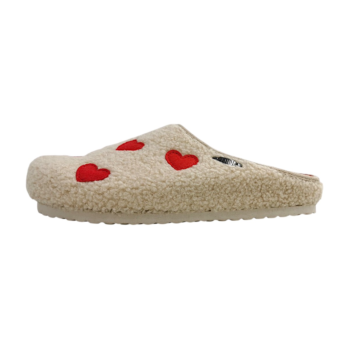 Jane Klain Damenschuhe Hausschuhe Beige Freizeit (beige/red 400, Größe 37 EU)