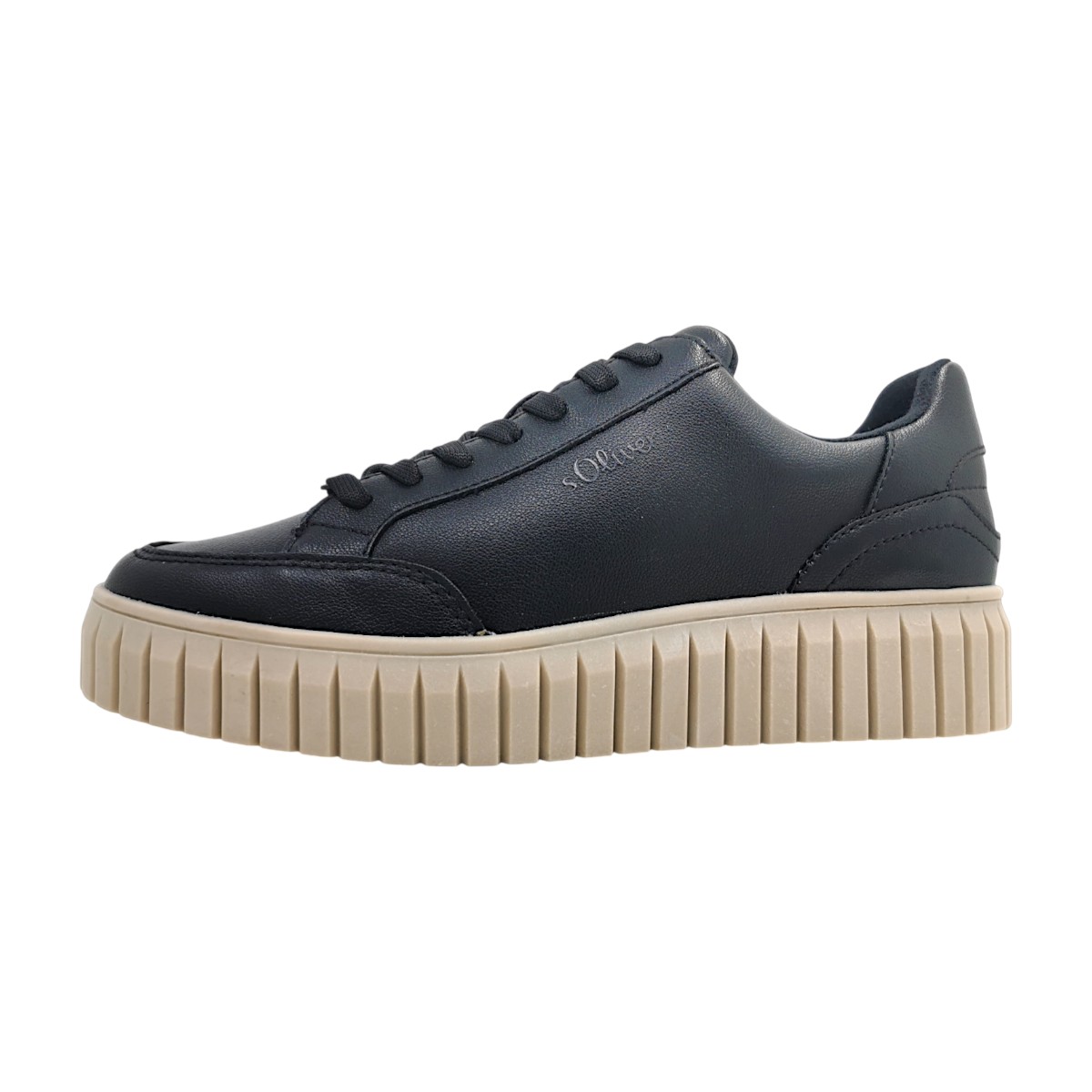 s.Oliver Damenschuhe Schnürschuhe Sportive Schwarz Freizeit
