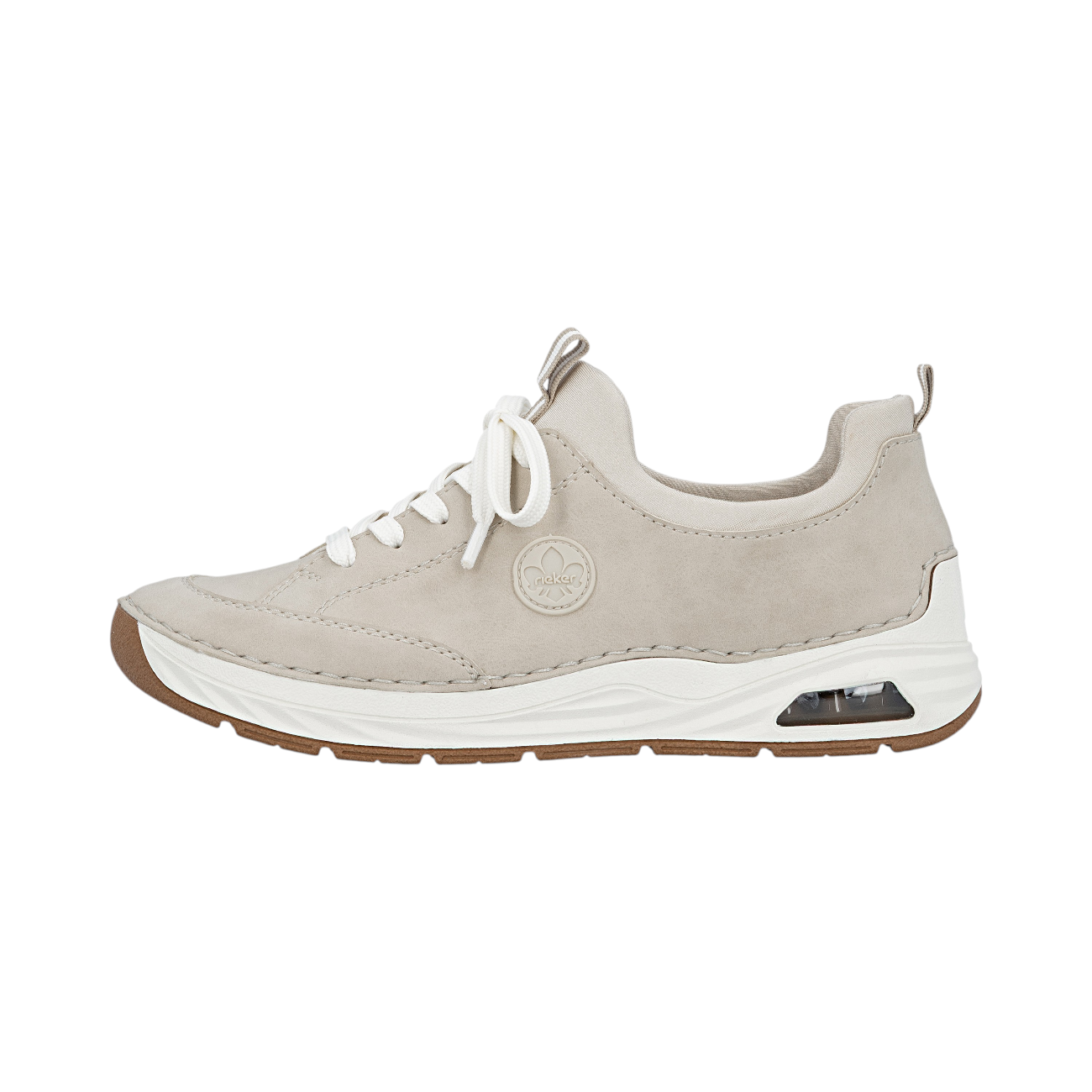Rieker Damenschuhe Halbschuhe Slipper Beige Freizeit