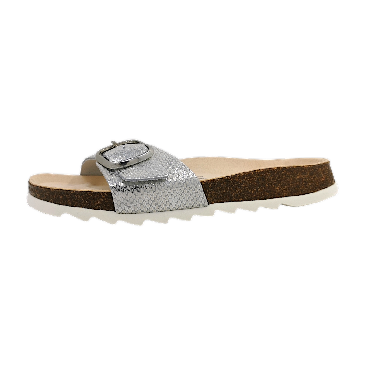 Legero Clear Damenschuhe Pantoletten Fußbett Silber Freizeit