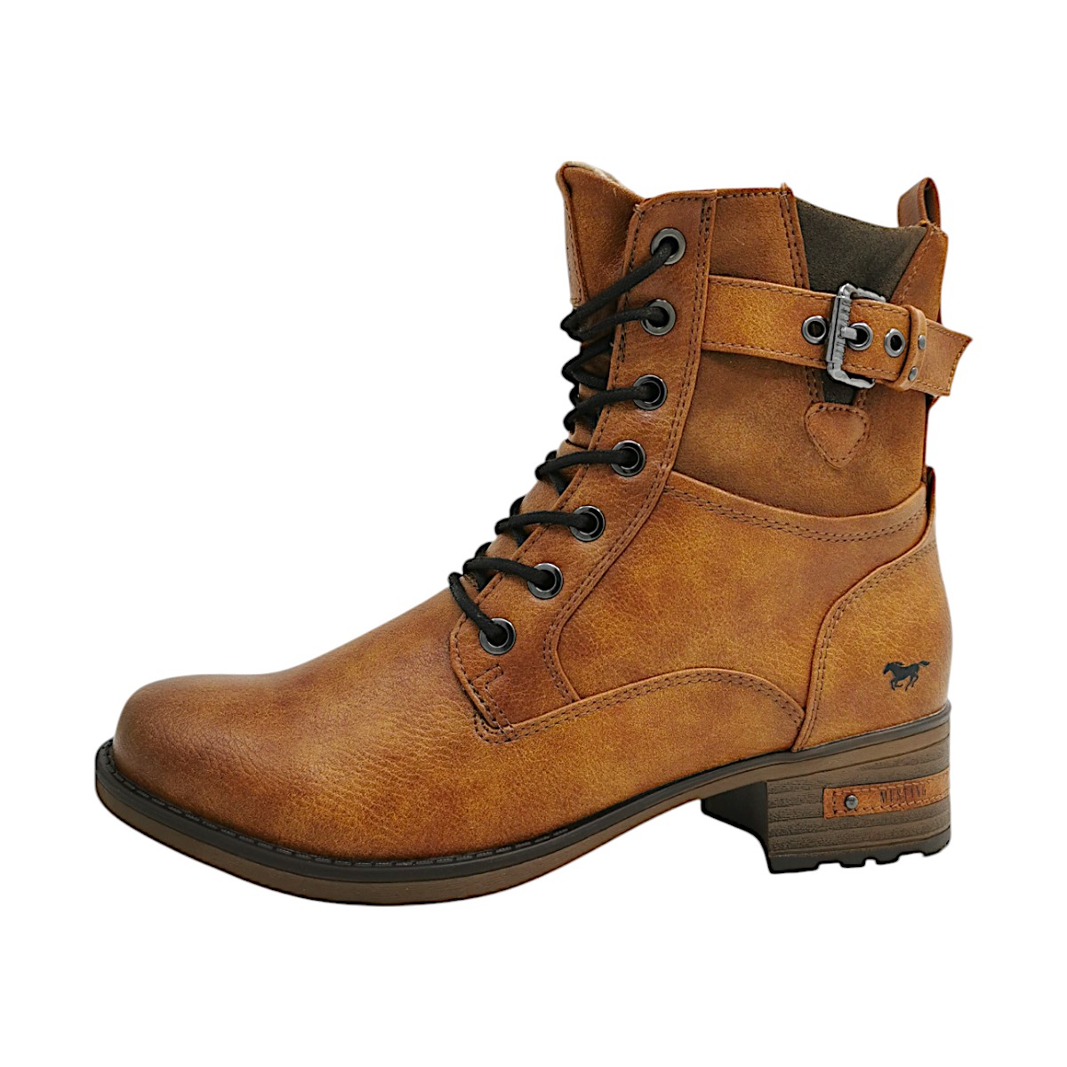 Mustang Damenschuhe Schnürstiefel Braun Freizeit
