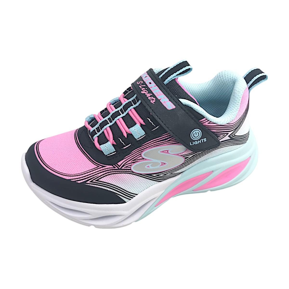 Skechers S-Lights Cosmic Glow 303712L BKMT Rosa black/multi BKMT