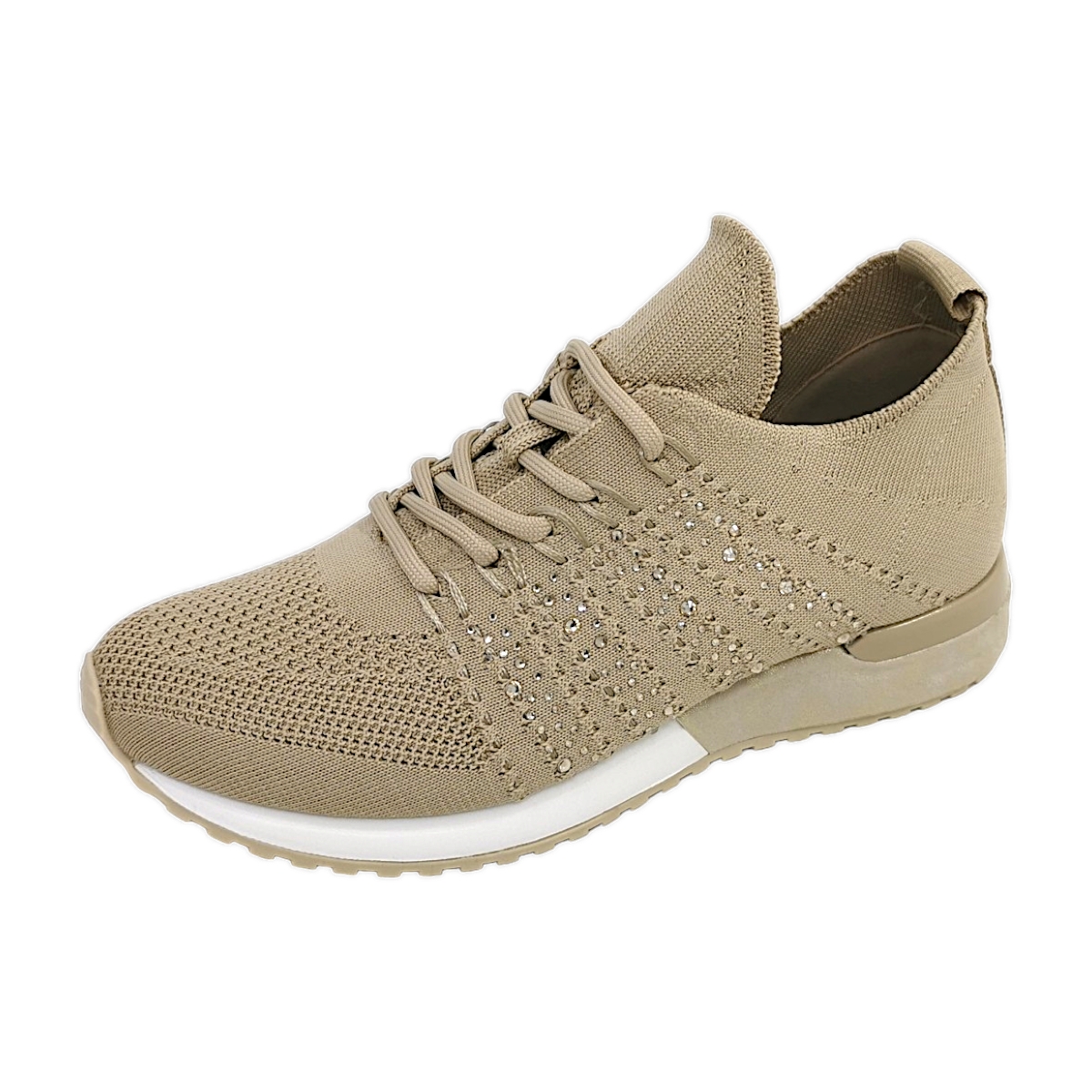 La Strada Damenschuhe sportlicher Schnürer Beige Freizeit (4522 beige, Größe 41 EU)