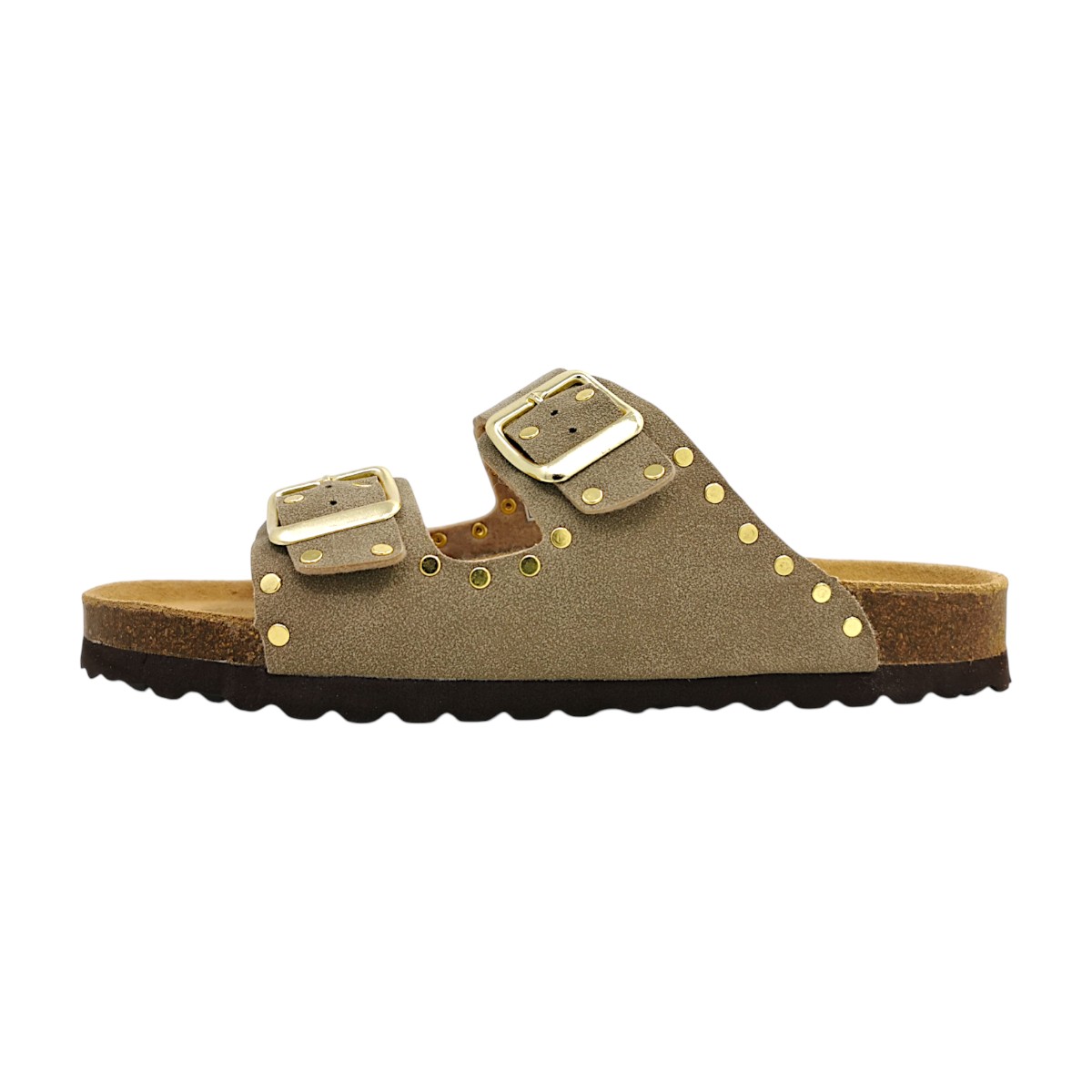 Jane Klain Damenschuhe Pantoletten Fußbett Beige Freizeit