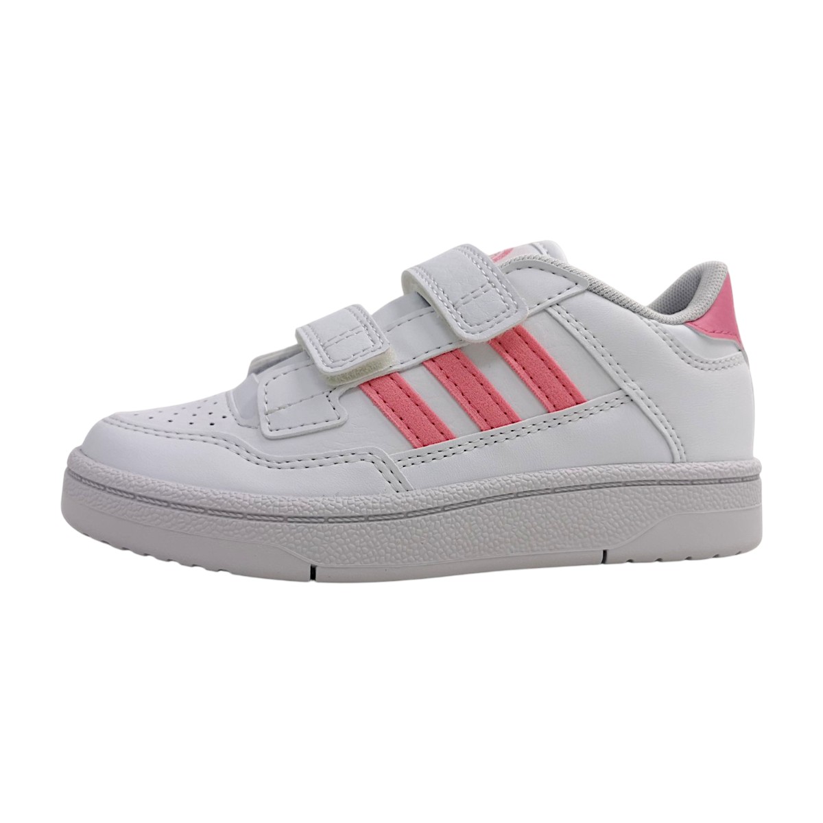 adidas Rapid Court CF C Sportschuhe Kinder Sneaker Klettschuh Weiß Freizeit (ftwwht/blipnk/ftwwht, Gr. 1:30)
