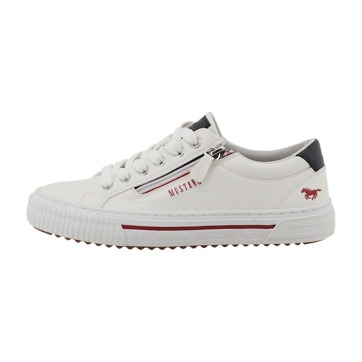 Mustang Damenschuhe Schnürschuhe Sportive Weiß Freizeit Mustang Damenschuhe Schnürschuhe Sportive Weiß Freizeit