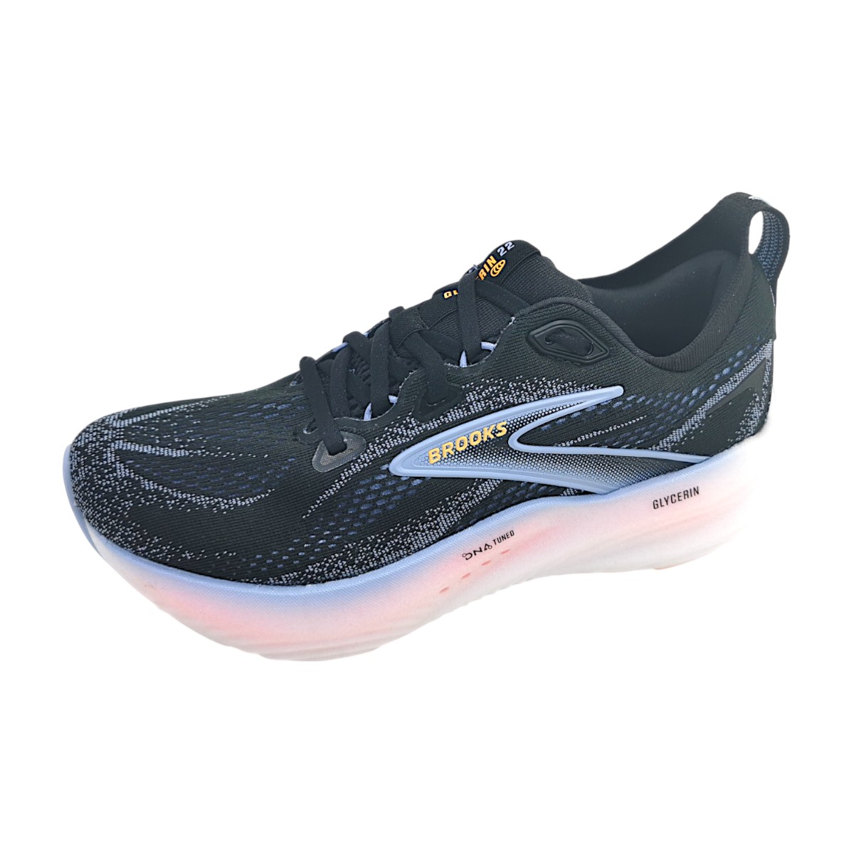 Brooks Glycerin 22 1204341B/088 Schwarz black/blue heron/orange