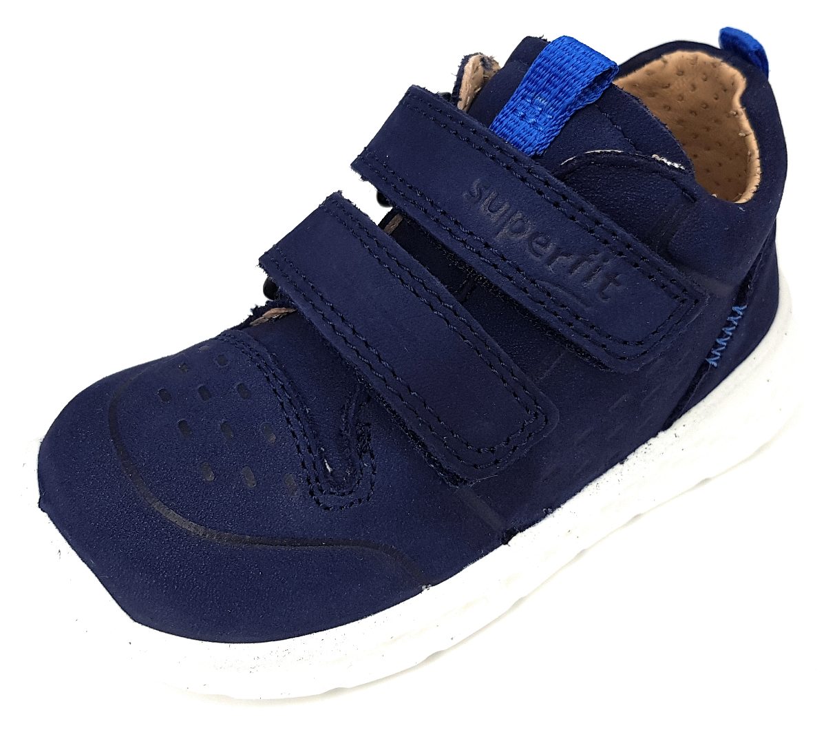 Superfit Breeze Kinderschuhe Burschen Halbschuhe Klett Lauflernschuh Blau Freizeit (8010 blau/blau, Größe 23 EU)