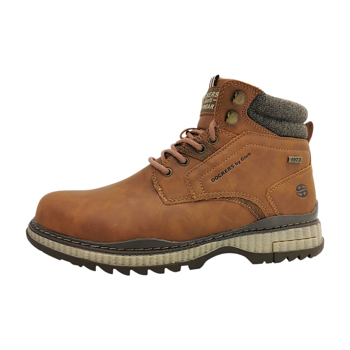 Dockers by Gerli Herrenschuhe Stiefel Warmfutter Boots Braun Freizeit (cognac 470, Größe 41 EU)