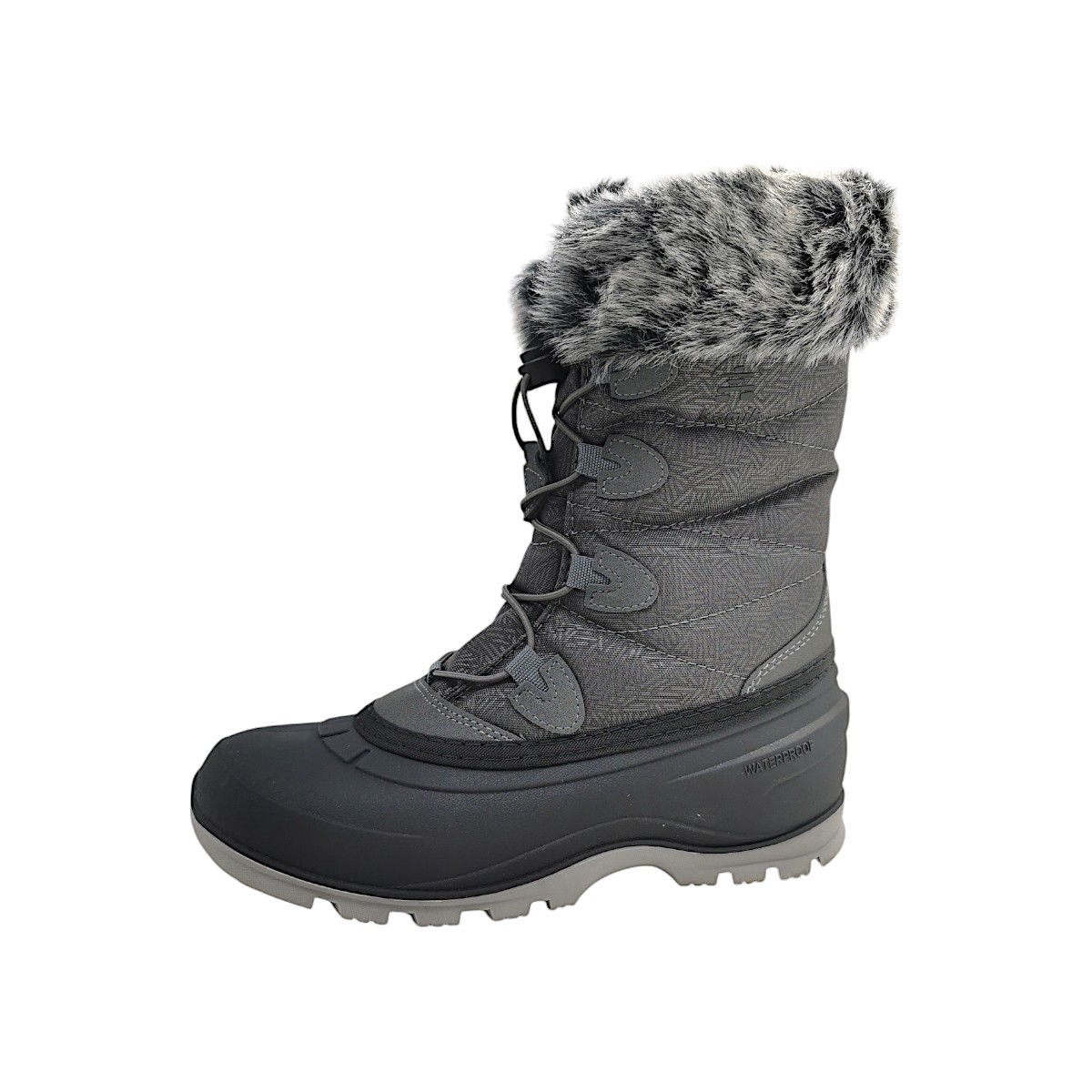 Kamik CHA MOMENTUM3 Damenschuhe Stiefel Gefüttert Winterstiefel Schwarz Freizeit (Charcoal, Größe 42 EU)