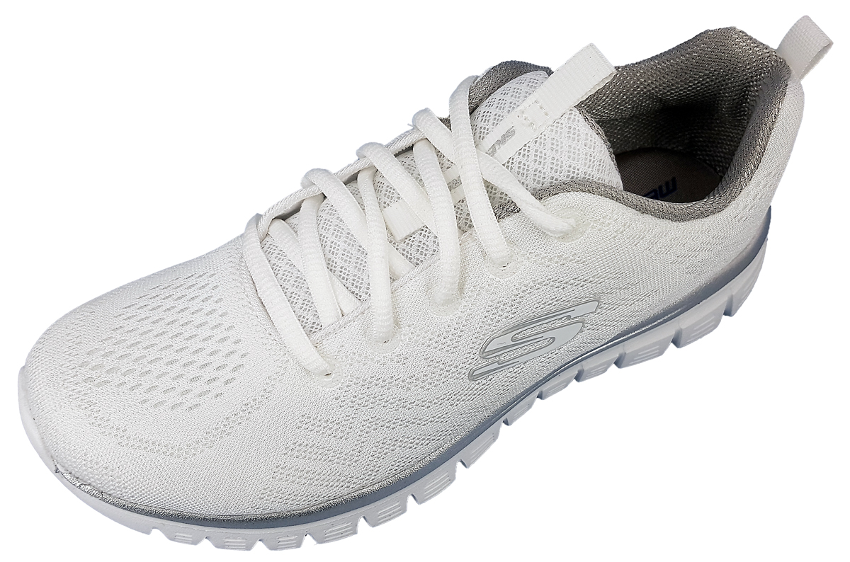 Skechers Graceful Get Connected 12615 Weiß WSL White/Silver Skechers Graceful Get Connected 12615 Weiß WSL White/Silver