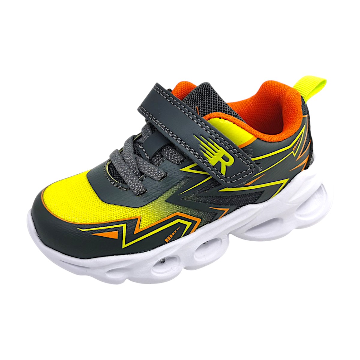 Richter Kinderschuhe Jungen Halbschuhe Klettschuh Grau Freizeit (stone/grey/ora/n.yell, Größe 25 EU)