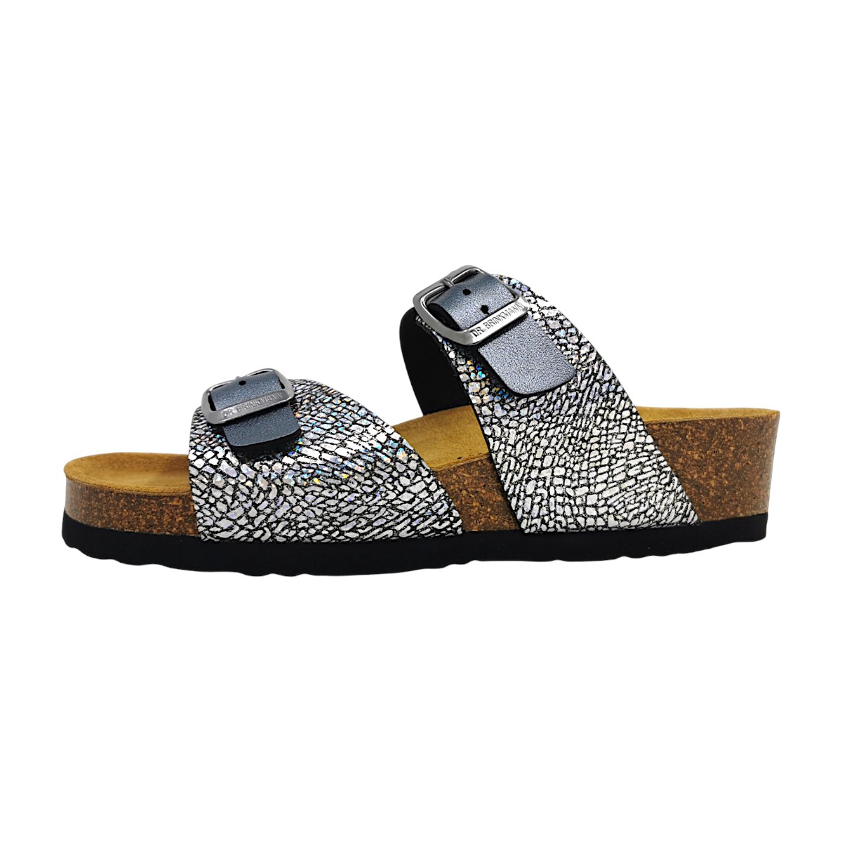 Dr. Brinkmann Bonillo Damenschuhe Pantoletten Fußbett Metallic Freizeit