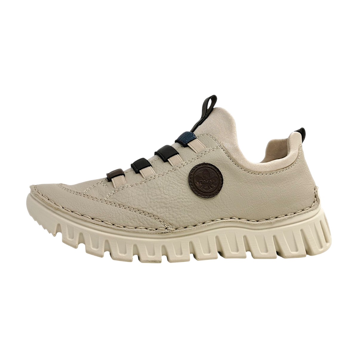 Rieker Damenschuhe Halbschuhe Bequem Slipper Beige Freizeit